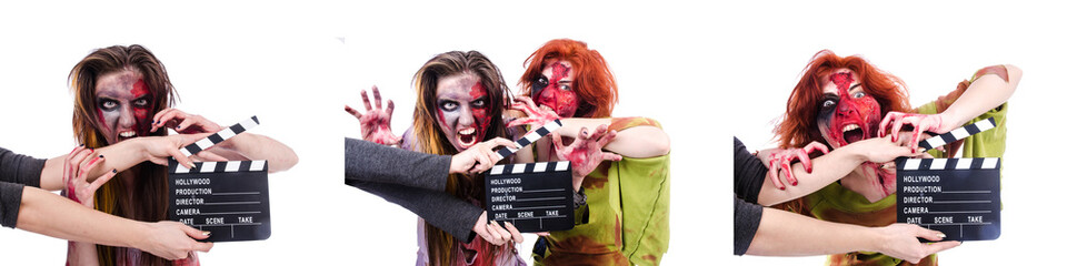 Scary witch in halloween concept