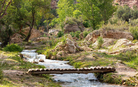wooden bridge in the water route