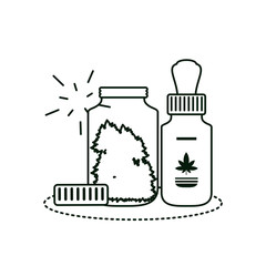cannabis bottle product with dropper icon