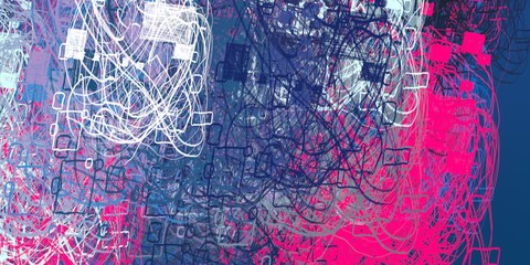 Handmade surreal abstract pattern. Modern artistic canvas. 2d illustration. Texture backdrop painting. Creative chaos structure.