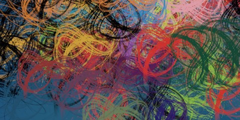 Handmade surreal abstract pattern. Modern artistic canvas. 2d illustration. Texture backdrop painting. Creative chaos structure.