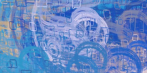 Handmade surreal abstract pattern. Modern artistic canvas. 2d illustration. Texture backdrop painting. Creative chaos structure.