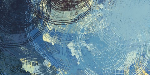 Handmade surreal abstract pattern. Modern artistic canvas. 2d illustration. Texture backdrop painting. Creative chaos structure.