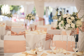 Flowers decoration on wedding