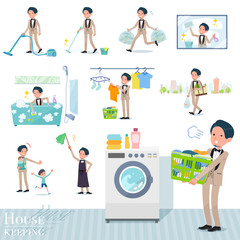 flat type beige tuxedo men_housekeeping