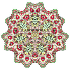 Mandala pattern. Abstract vector. Hand drawn illustration. - Vector