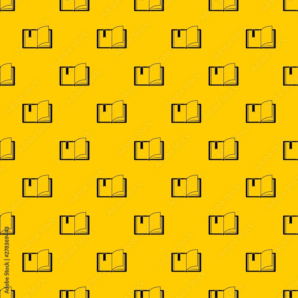 Poster open book pattern seamless vector repeat geometric yellow for any design