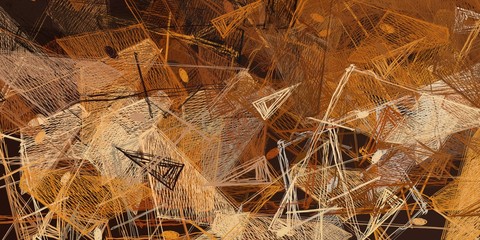 Handmade surreal abstract pattern. Modern artistic canvas. 2d illustration. Texture backdrop painting. Creative chaos structure.