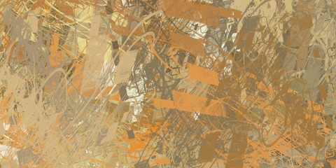 Handmade surreal abstract pattern. Modern artistic canvas. 2d illustration. Texture backdrop painting. Creative chaos structure.