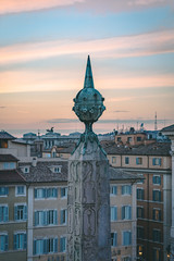 view of Obelisco di Montecitorio in rome italy
