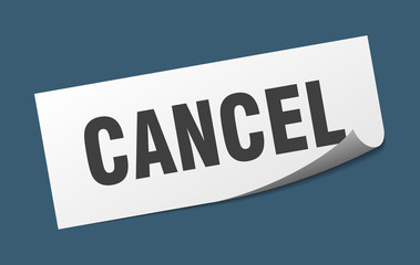 cancel sticker. cancel square isolated sign. cancel
