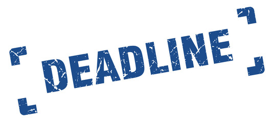 deadline stamp. deadline square grunge sign. deadline