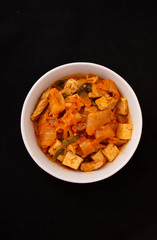 Fototapeta premium A Korean stew with fermented kimchi called Kimchi Jjigae