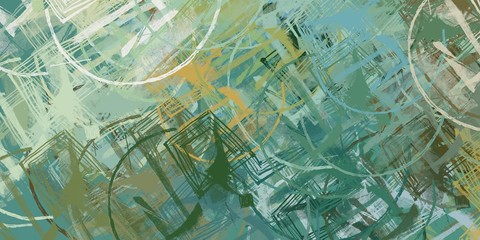Art wallpaper. Digital canvas. 2d illustration. Texture backdrop painting. Creative chaos structure.