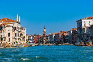 Elements of architecture of houses on the streets of the canals of the city of Venice in Italy. 