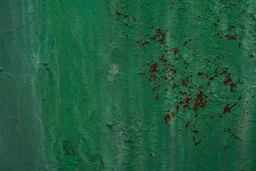 metal background old green barrel