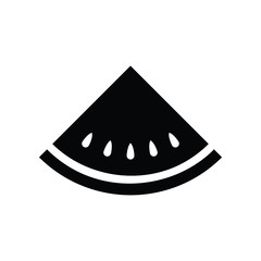 Black silhouette watermelon fruit icon