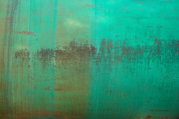 metal background old green barrel