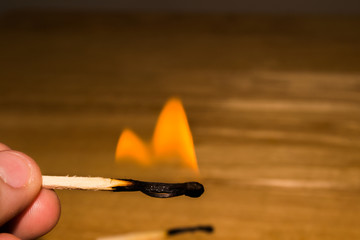 match on fire