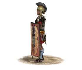 3D rendering, warrior character, illustration