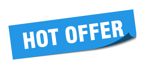 hot offer sticker. hot offer square isolated sign. hot offer