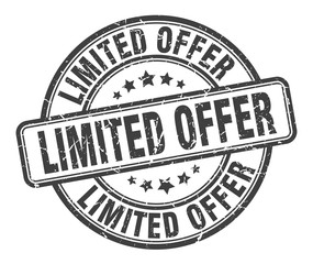 limited offer stamp. limited offer round grunge sign. limited offer