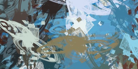 Crazy sketch random pattern. Creative chaos and variety structure. Modern art drawing painting. 2d illustration. Digital texture wallpaper. Artistic sketch draw backdrop material. 