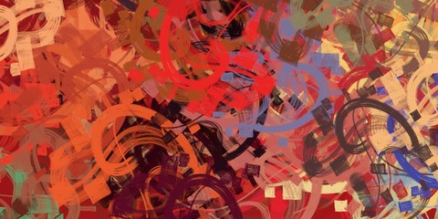 Vintage old fashion painting. 2d illustration. Texture backdrop. Creative chaos structure.