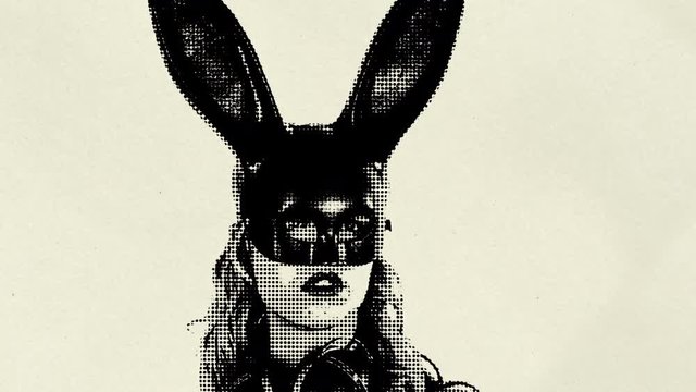 bunny ears sexy lips lipstick party disco woman babe mask