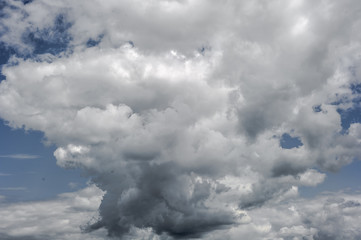 Obraz premium Hills, clouds, blue sky
