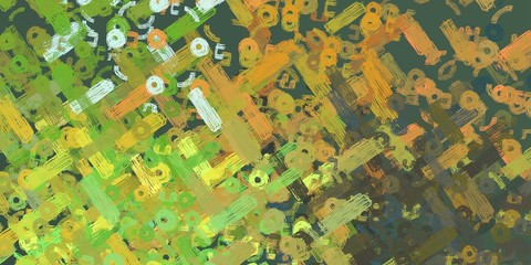 Vintage old fashion painting. 2d illustration. Texture backdrop. Creative chaos structure.