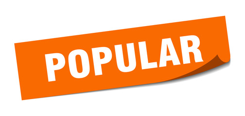 popular sticker. popular square isolated sign. popular