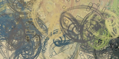 Vintage old fashion painting. 2d illustration. Texture backdrop. Creative chaos structure.