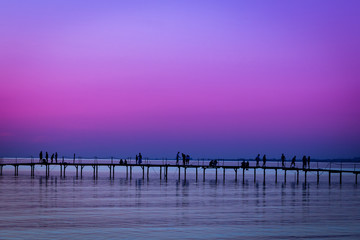 Meet the mystical sunset on the pier