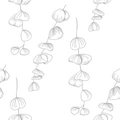 Obraz premium seamless floral pattern tropical palm leaves