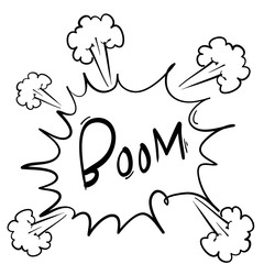 boom bubble speech hand drawing style doodle with text for banner, poster, web