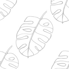 seamless floral pattern tropical palm leaves