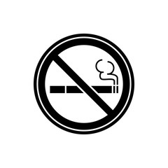 No Smoking Sign Symbol Icon Vector Illustration - Vector