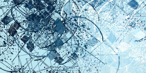 Handmade surreal abstract pattern. Modern artistic canvas. 2d illustration. Texture backdrop painting. Creative chaos structure.