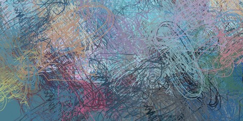 Handmade surreal abstract pattern. Modern artistic canvas. 2d illustration. Texture backdrop painting. Creative chaos structure.