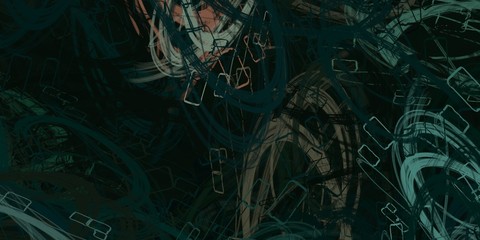 Crazy sketch random pattern. Creative chaos and variety structure. Modern art drawing painting. 2d illustration. Digital texture wallpaper. Artistic sketch draw backdrop material. 