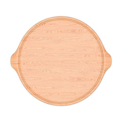 Round boards for pizza from the wood, 3D illustrations.