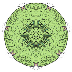 Mandala pattern. Abstract vector. Vintage decorative elements. Hand drawn background. - Vector