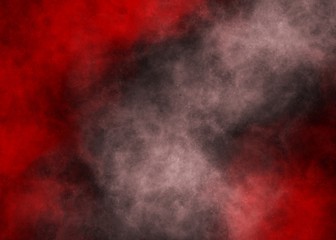 Red and White smoke stripes on black background