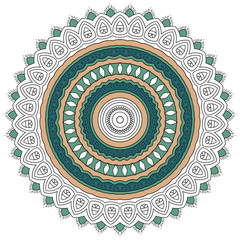 Mandala pattern. Abstract vector. Vintage decorative elements. Hand drawn background. - Vector