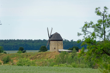 Windmill in the field,Harz,Thale,Devils Wall