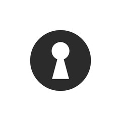 Black key hole icon template color editable. Padlock, lock symbol vector sign isolated on white background. Simple logo vector illustration for graphic and web design.