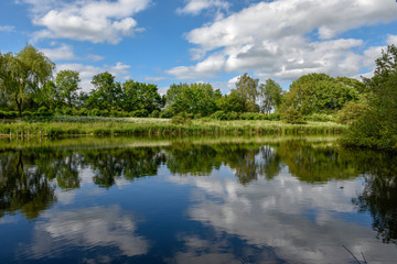 Obraz na płótnie Canvas Landscape of the lake at Vestbirk in Denmark