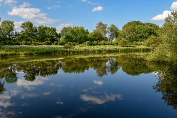 Fototapeta na wymiar Landscape of the lake at Vestbirk in Denmark