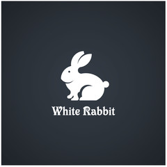 Rabbit Logo Template, simple rabbit logo for emblem
